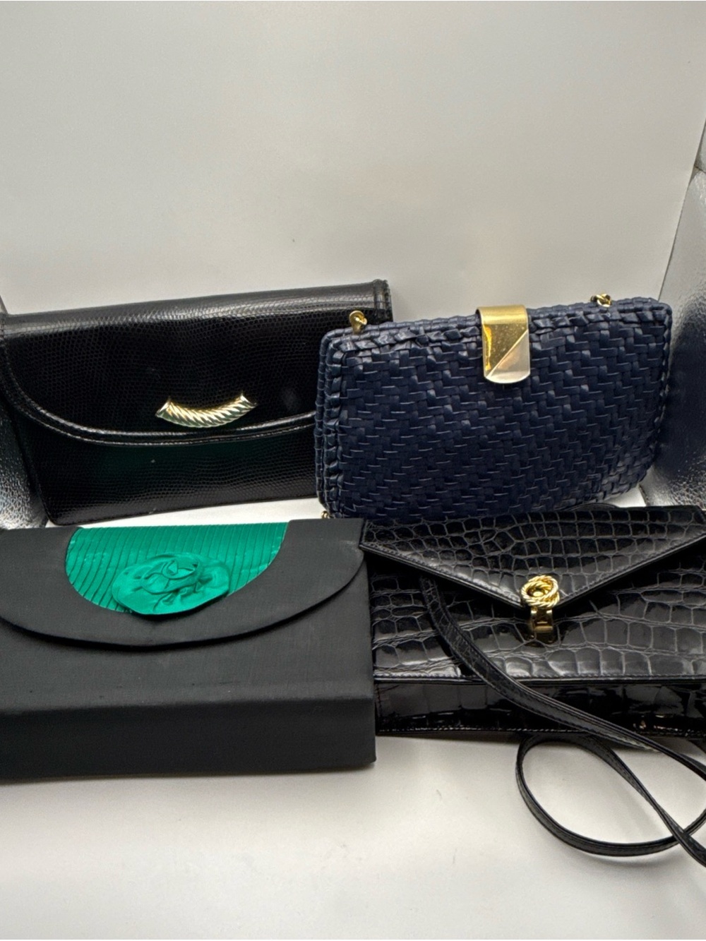 4 Vintage Women’s Handbags Purses: Artbag, PVC, Jim Thompson, Stefano Bravo